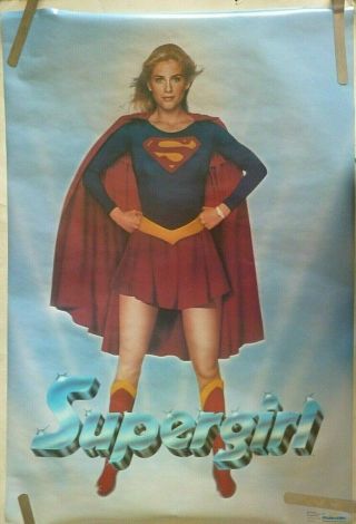 Very Rare Supergirl Helen Slater 1984 Vintage Movie Pin Up Poster