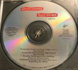 Gloria Estefan - Here We Are - Rare Promo - 1989 Epic - Esk 73084