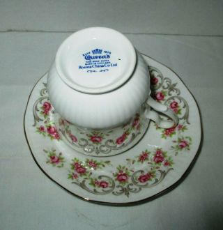 Mother Vintage Rosina Queen ' s Tea Cup and Saucer - Fine Bone China England 3