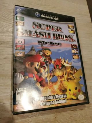 Smash Bros Melee (nintendo Gamecube) Complete Cib Rare Game Fast