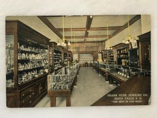 C 1910 Jewelry Store Frank Hyde Sioux Falls South Dakota Postcard Antique
