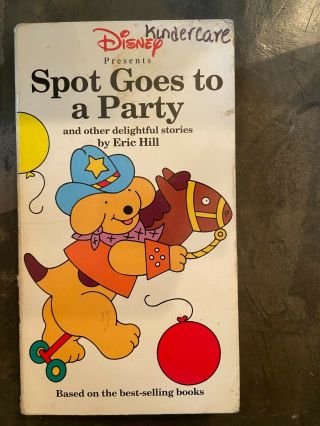 Spot Goes To A Party,  Rare,  Vhs,  Disney,  Animation,  Eric Hill Childrens Books