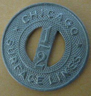 Rare Chicago Illinois Il150s Transit Token - Chicago Surface Lines