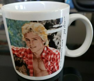 Vtg Playgirl Blond Man Male Model Design Coffee Tea Mug 1980 