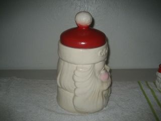 Vintage Christmas Santa Claus face ceramic Cookies Jar Container Empire rare 2