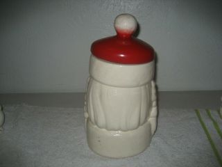 Vintage Christmas Santa Claus face ceramic Cookies Jar Container Empire rare 3