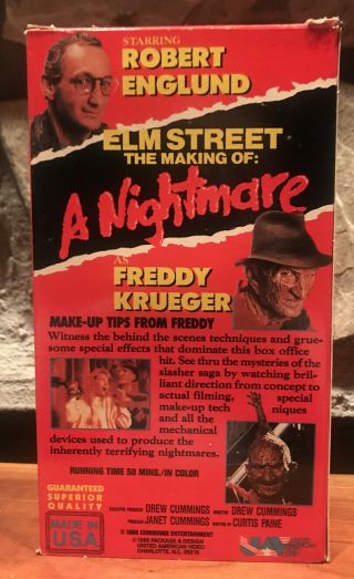 The Making of a Nightmare on Elm Street 4 Dream Master VHS Rare 1989 2