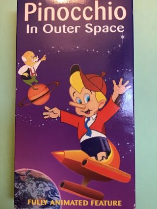 Pinocchio In Outer Space (vhs,  1965) Animated Cartoon Film Non - Disney Movie - Rare