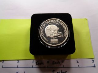 Pittsburgh Steelers Nfl 1997 Central Division Champions 999 Silver Coin Rare K