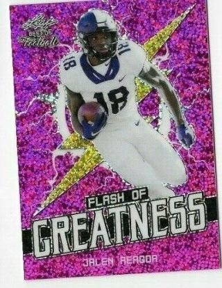 2020 Leaf Flash Of Greatness Jalen Reagor Pink Sparkles 4/15 Only 15 " Rare "