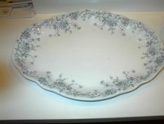 2 Antique 1906 Wood & Son Royal Semi Porcelain Beatrice Large Platters