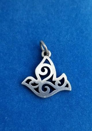 James Avery sterling silver 925 rare strong Avery mark flying dove charm pendant 2
