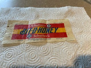 1930’s Schutter’s Bit - O - Honey Candy Bar Wrapper 1c Rare Find 2 - 7/8” X 6 - 3/4”