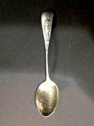 Sterling Souvenir Spoon Denver 1892 Masonic? Colorado