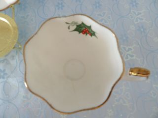 Vintage Queen Anne China “Noel” Tea Cup and Saucer 3