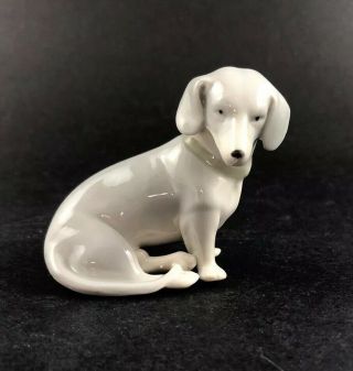 Vintage Pfeffer Gotha German Porcelain Sitting Dog Dachshund Grey Hound