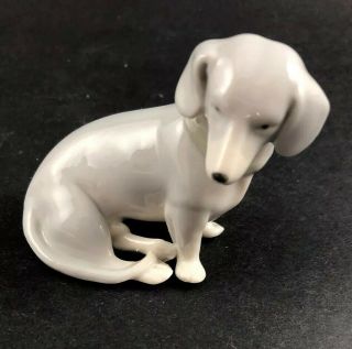 Vintage Pfeffer Gotha German Porcelain Sitting Dog Dachshund Grey Hound 3