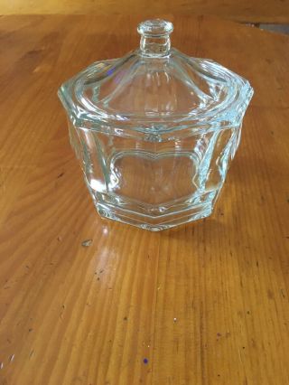 Vintage Apothecary Pharmacy Heavy Clear Glass Drug Store Candy Canister Jar