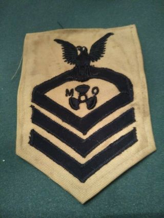 (very Rare) Vintage Wwii U.  S.  Navy Patch