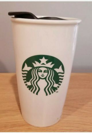 Retired RARE Disney Starbucks Theme Parks Coffee Ceramic 12oz Tumbler Cup & Lid 3