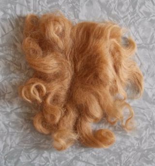 Antique Strawberry Blonde Mohair Doll Wig For Antique German French Doll 8 1/2 "