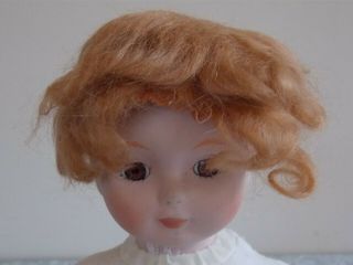 Antique Strawberry Blonde Mohair Doll Wig for Antique German French Doll 8 1/2 