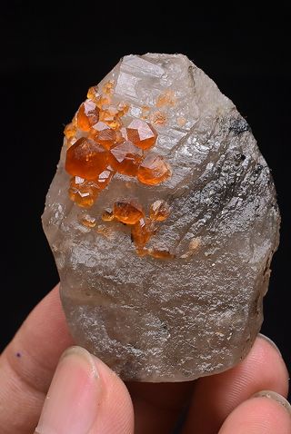 43g Natural Fanta Spessartine Garnets Smoky Crystal Rare Mineral Specimen