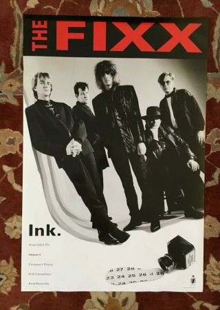 The Fixx Ink Rare Promotional Poster From 1991