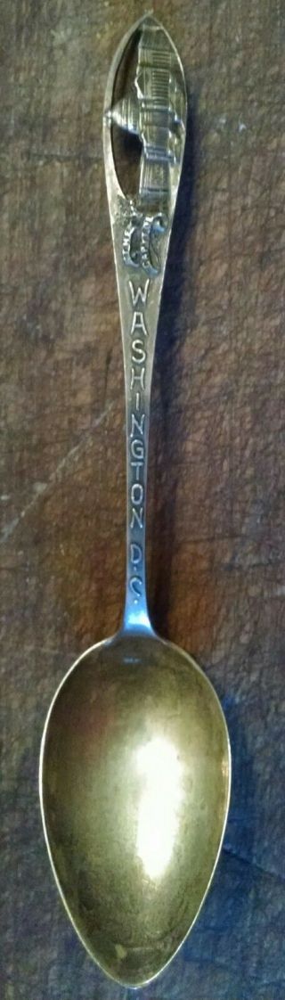 Sterling Silver Washington Dc Souvenir Spoon Antique