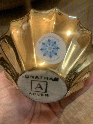 Jonathan adler Gold Vase Rare 3
