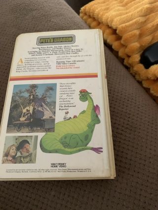 Pete ' s Dragon VHS Walt Disney Home Video White Clamshell Rare Cover 2