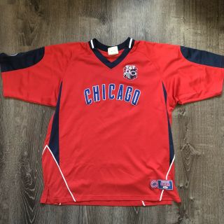 Vintage Rare Lee Sport Chicago Cubs Soccer / Football Jersey Size L Large Mlb