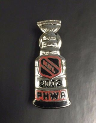 Rare 2003 Nhl Stanley Cup Playoff Press Pin Phwa Media Hockey