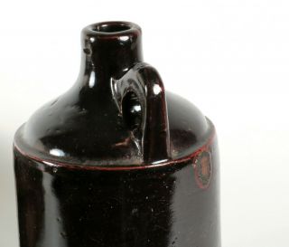 Antique Stoneware Jug Shiny Dark Brown Glaze c.  1850 - 1899 Whiskey Jug 2