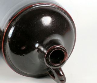 Antique Stoneware Jug Shiny Dark Brown Glaze c.  1850 - 1899 Whiskey Jug 3