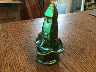 VINTAGE ZSOLNAY GREEN - FOUNTAIN 3