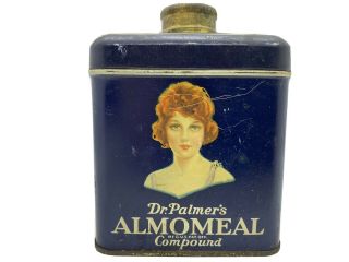 Vintage Rare Antique 1920’s Dr.  Palmer’s Almomeal Compound Advertising Tin Can