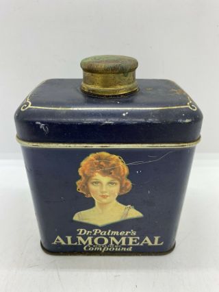 Vintage Rare Antique 1920’s Dr.  Palmer’s Almomeal Compound Advertising Tin Can 3