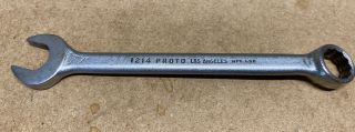 Rare Vintage Proto Los Angeles 1214 Combination Wrench 7/16 " - 12 Point Usa