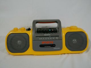 Rare Sony Sport Cfs - 905 Portable Cassette Boombox Am/fm Radio Mega Base Oem