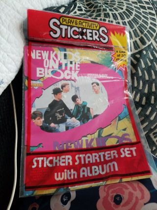 1990 Kids On The Block Sticker Starter Set With Album Nkotb Rare