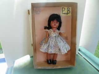 Vintage Joanie Walker Pam Doll African American Party - 8 " Hard Plastic - Box