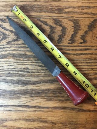Vintage Amswiss File 8” Length With Rare Safety Handle Usa Fast
