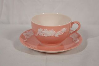 Rare Lenox China Coral Apple Blossom Pattern Tea Cup & Saucer Set