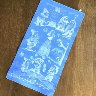 Vtg Disney Rare Snow White And The Seven Dwarfs - Damask Kitchen/tea Towel 1930 
