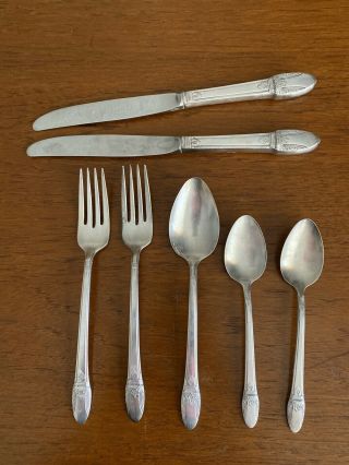 1847 Rogers Bros International Silverplate First Love Knife Fork Spoon