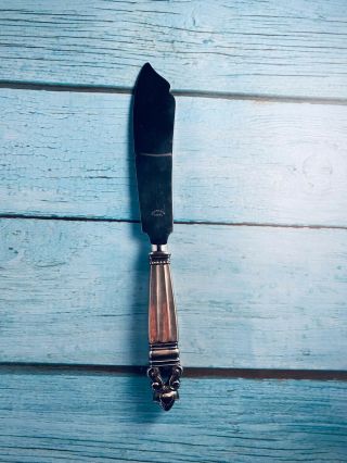 " Georg Jensen Acorn " Sterling Silver Knife,  Antique,  Flatware