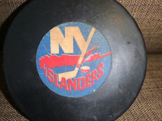 Vintage 1970s Ny Islanders Nhl Official Game Puck Rare Converse Mfg Made Usa