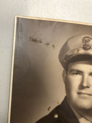Vintage Photo (8 By 10) California Highway Patrol In Uniform (Rare) Around 1940s 2