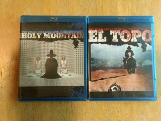 Holy Mountain El Topo Blu - Ray Jodorowsky Surreal Occult Midnight Movie Oop Rare